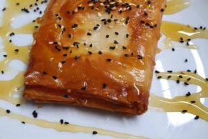Best Feta Saganaki with Phyllo Pastry in Lindos